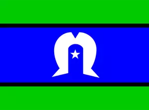 Torres sund Islander flagga vektor ritning